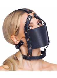 Черный намордник с кляпом-шаром Head Harness With A Gag - Orion - купить с доставкой в Копейске