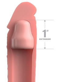 Телесная насадка-удлинитель 1 Inch Silicone X-tension - 17,8 см. - Pipedream - в Копейске купить с доставкой