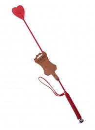 Стек с красным наконечником-сердечком - 70 см. - Sitabella - купить с доставкой в Копейске