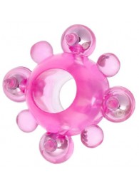 Эрекционное кольцо c бусинками - Toyfa Basic - в Копейске купить с доставкой