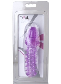 Фиолетовая насадка, удлиняющая половой член - 13,5 см. - Toyfa Basic - в Копейске купить с доставкой