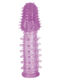 Фиолетовая насадка, удлиняющая половой член - 13,5 см. - Toyfa Basic - в Копейске купить с доставкой