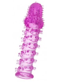 Фиолетовая насадка, удлиняющая половой член, BIG BOY - 13,5 см. - Toyfa Basic - в Копейске купить с доставкой