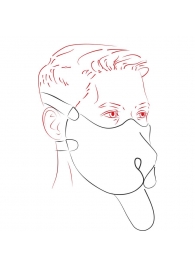 Красная неопреновая маска  Дог - Sitabella - купить с доставкой в Копейске