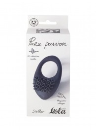 Черное перезаряжаемое эрекционное виброкольцо Stellar - Lola Games - в Копейске купить с доставкой