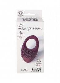 Бордовое перезаряжаемое эрекционное виброкольцо Stellar - Lola Games - в Копейске купить с доставкой