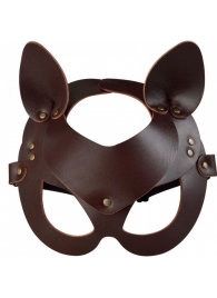 Коричневая кожаная маска  Кошечка - Sitabella - купить с доставкой в Копейске