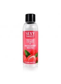 Массажное масло Sexy Sweet Nectar Lychee с феромонами и ароматом личи - 75 мл. - Биоритм - купить с доставкой в Копейске
