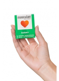 Презервативы анатомической формы Masculan Anatomic - 3 шт. - Masculan - купить с доставкой в Копейске