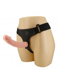 Гладкий фаллоимитатор с крупной головкой на ремешках - 19,7 см. - Baile - купить с доставкой в Копейске