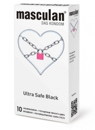 Ультрапрочные презервативы Masculan Ultra Safe Black - 10 шт. - Masculan - купить с доставкой в Копейске