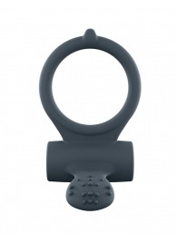 Серое перезаряжаемое эрекционное кольцо с вибрацией Power Clit - Dorcel - в Копейске купить с доставкой