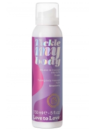 Массажная хрустящая пенка Tickle My Body Strawberry с ароматом клубники - 150 мл. - Love to Love - купить с доставкой в Копейске