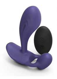 Темно-синий вибромассажер Witty P G Vibrator with Remote Control - Love to Love - в Копейске купить с доставкой