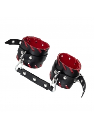 Черно-красные оковы из натуральной кожи - Pecado - купить с доставкой в Копейске