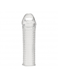 Текстурированная насадка на пенис Clear Textured Penis Enhancing Sleeve Extension - 16,5 см. - BlueLine - в Копейске купить с доставкой
