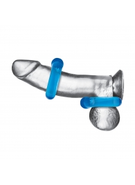 Комплект из двух колец для пениса 2-Pack Ultra-Stretch Stamina Endurance Ring - BlueLine - в Копейске купить с доставкой