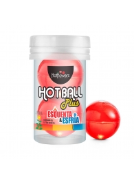 Лубрикант на масляной основе Hot Ball Plus с охлаждающе-разогревающим эффектом (2 шарика по 3 гр.) - HotFlowers - купить с доставкой в Копейске