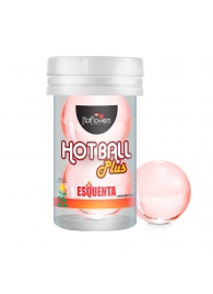 Лубрикант на масляной основе Hot Ball Plus с разогревающим эффектом (2 шарика по 3 гр.) - HotFlowers - купить с доставкой в Копейске