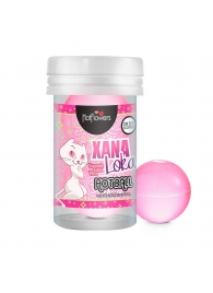 Лубрикант на силиконовой основе с эффектом вибрации Xana Loka Hot Ball (2 шарика по 3 гр.) - HotFlowers - купить с доставкой в Копейске