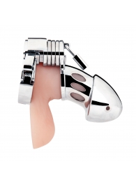 Клетка на пенис из металла Obedience Cock Cage - BlueLine - купить с доставкой в Копейске