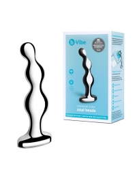 Стальной анальный фаллоимитатор для простаты Stainless Steel Anal Beads - 13 см. - b-Vibe - в Копейске купить с доставкой