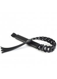 Черная кожаная плеть «Клеопатра» - 62 см. - Sitabella - купить с доставкой в Копейске
