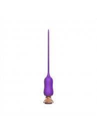 Фиолетовый тонкий стимулятор Nipple Vibrator - 23 см. - I-MOON - купить с доставкой в Копейске