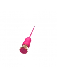Розовый тонкий стимулятор Nipple Vibrator - 23 см. - I-MOON - купить с доставкой в Копейске