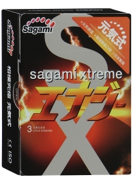 Презервативы Sagami Xtreme ENERGY с ароматом энергетика - 3 шт. - Sagami - купить с доставкой в Копейске