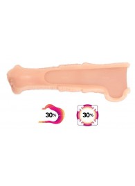 Телесная фантазийная насадка на член Cock Sleeve Size M - KOKOS - в Копейске купить с доставкой