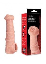 Телесная фантазийная насадка на член Cock Sleeve Size M - KOKOS - в Копейске купить с доставкой