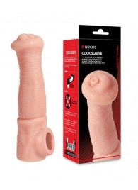 Телесная фантазийная насадка на член Cock Sleeve Size L - KOKOS - в Копейске купить с доставкой