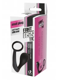 Черное эрекционное кольцо с анальной пробкой Anal Plug With Cockring - Dream Toys - в Копейске купить с доставкой