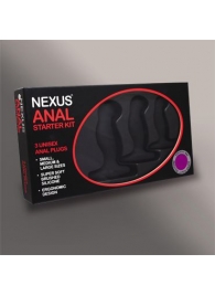 Набор из 3 массажеров простаты чёрного цвета NEXUS ANAL STARTER KIT - Nexus Range - в Копейске купить с доставкой