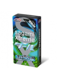 Презервативы Sagami Xtreme Mint с ароматом мяты - 10 шт. - Sagami - купить с доставкой в Копейске