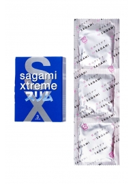 Розовые презервативы Sagami Xtreme FEEL FIT 3D - 3 шт. - Sagami - купить с доставкой в Копейске
