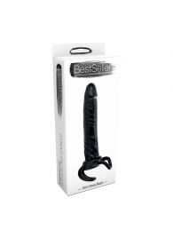 Чёрная насадка-фаллос для двойного проникновения INFLATABLE DILDO SLIM DONG  - 13,5 см. - Toyz4lovers - в Копейске купить с доставкой