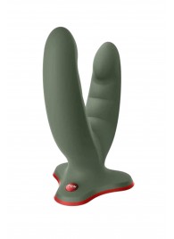 Оливковый двойной фаллоимитатор Ryde - 12,3 см. - Fun Factory