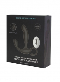 Черный вибромассажер простаты с эффектом фингеринга и пультом ДУ - Secwell - в Копейске купить с доставкой