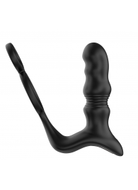 Черный вибростимулятор простаты с поступательными движениями и пультом ДУ - Secwell - в Копейске купить с доставкой