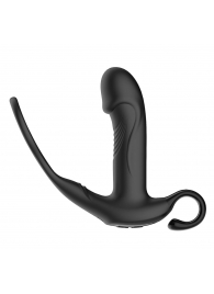 Черный пульсирующимй массажер простаты с вибрацией и пультом ДУ - 17,1 см. - Secwell - в Копейске купить с доставкой