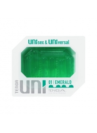 Зеленый мастурбатор-стимулятор Tenga Uni Emerald - Tenga - в Копейске купить с доставкой