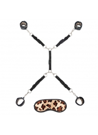 Леопардовая фиксация на матрас для рук и ног Classic Bedspreader - Lux Fetish - купить с доставкой в Копейске