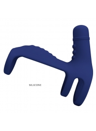 Синяя вибронасадка на пенис Vibrating Penis Sling - Baile - в Копейске купить с доставкой