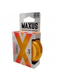 Презервативы анатомической формы Maxus Sensual - 3 шт. - Maxus - купить с доставкой в Копейске