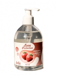 Лубрикант на водной снове Love Protection Strawberry с ароматом клубники - 300 мл. - Lola Games - купить с доставкой в Копейске