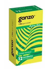 Ультратонкие презервативы Ganzo Ultra thin - 12 шт. - Ganzo - купить с доставкой в Копейске