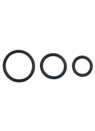 Набор из 3 чёрных колец различного диаметра - Baile - в Копейске купить с доставкой