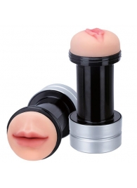 Двусторонний мастурбатор REALSTUFF 2 IN 1 HUMMER MOUTH   VAGINA - ротик и вагина - Dream Toys - в Копейске купить с доставкой